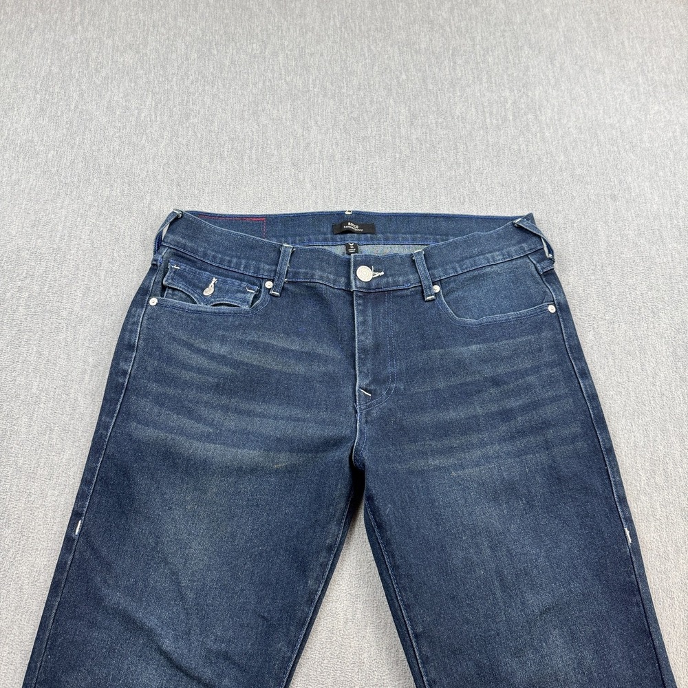 True Religion Jeans Mens 33 Blue Rocco Relaxed Skinny Denim Dark Wash Stretch - Picture 4 of 15